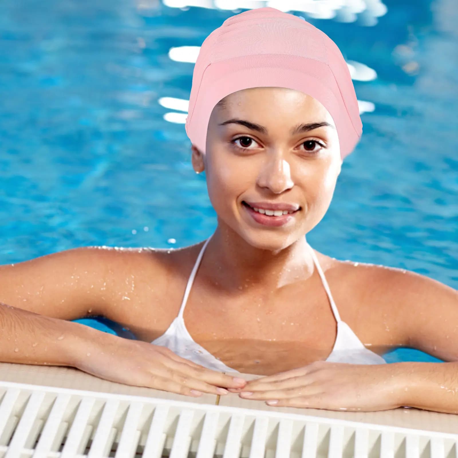 Cuffia da Nuoto Grande e Confortevole per Uomini e Donne, per Capelli Lunghi, Stabile, Flessibile, Antiscivolo, Resistente all'Usura, Regalo