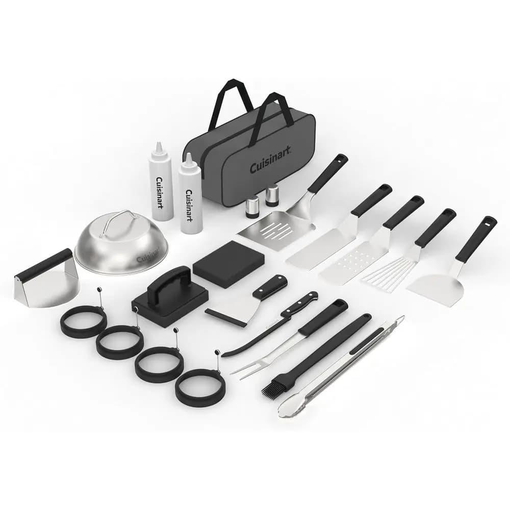 Set of 24 Stainless Steel Barbecue Tools with Storage Bag, Perfect for BBQ, Tailgating and Camping