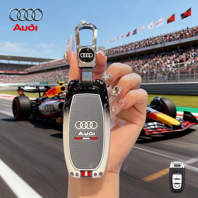 Per Audi A1 A3 8V A4 B8 B9 A5 A6 C7 A7 A8 Q3 Q5 Q7 S4 S6 S7 S8 R8 TT - Custodia Protettiva per Chiave Auto Smart con Telecomando