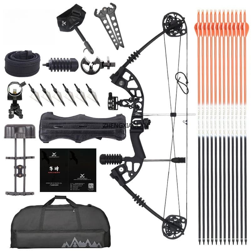 Kit Composito per Arco con Pulegge, Accessori, Divaricatore, Borsa per Arco, Attrezzatura per Tiro con l'Arco da Esterno