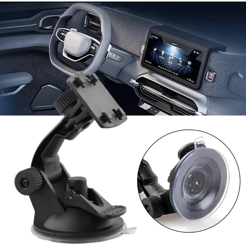 Supporto a ventosa per parabrezza auto - Supporto GPS regolabile per telecamere di retromarcia e monitor con doppia ventosa