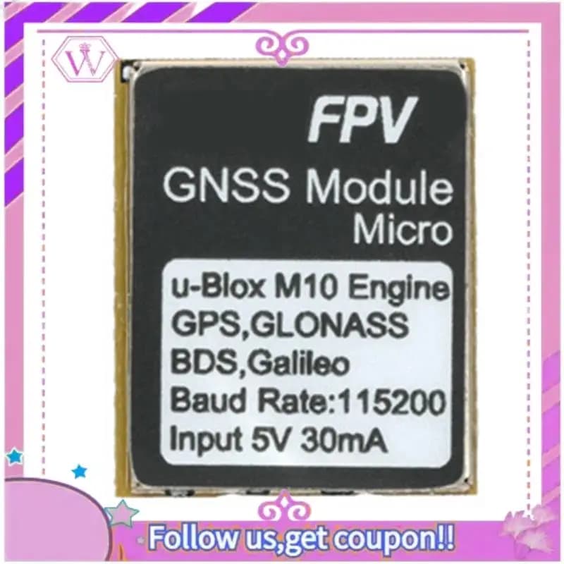 Modulo GPS RUSHFPV GNSS Micro M10 con antenna integrata per droni FPV RC Freestyle, parti fai-da-te