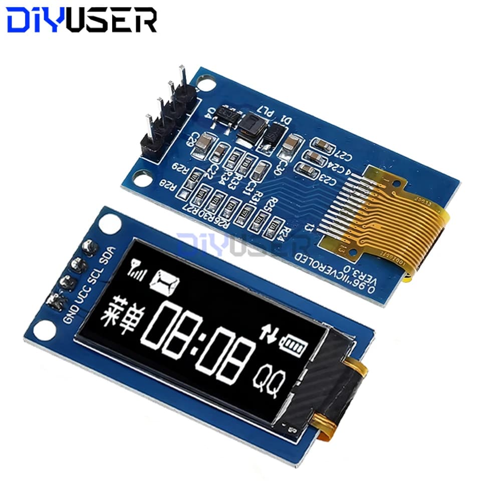 0,96 inch 64x128 SSD1107 SPI I2C White Vertical Screen for Arduino Raspberry Pi ESP32