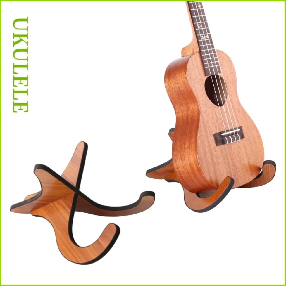 Supporto in Legno Regolabile per Ukulele e Chitarra, Accessorio Portatile per Strumenti Musicali