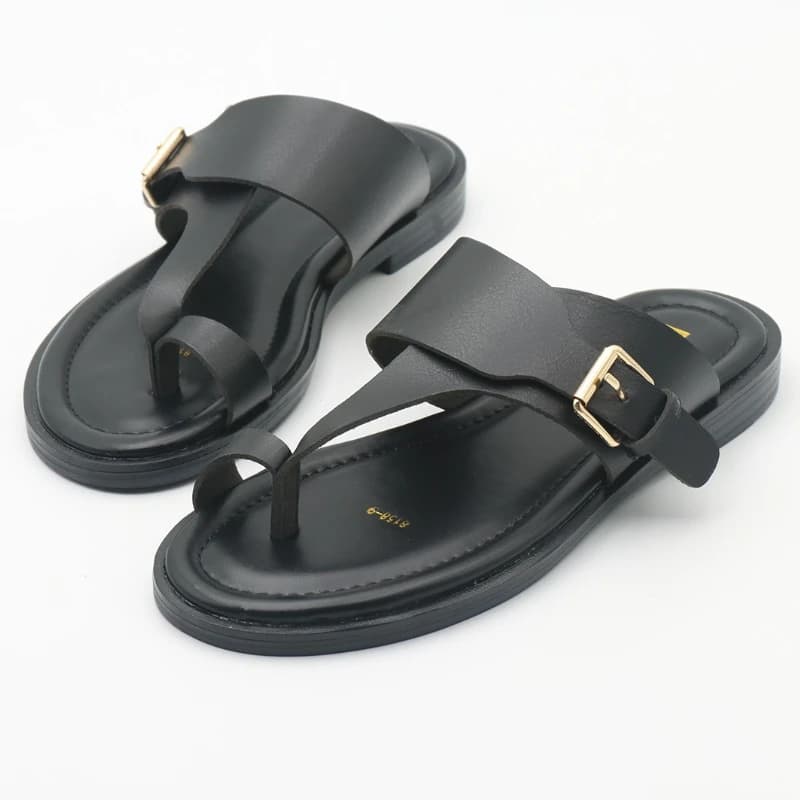 Infradito firmate di marca Sandali alla moda con fibbia per cintura da donna per donna Scivoli con punta tonda Estate Nuove pantofole da spiaggia casual