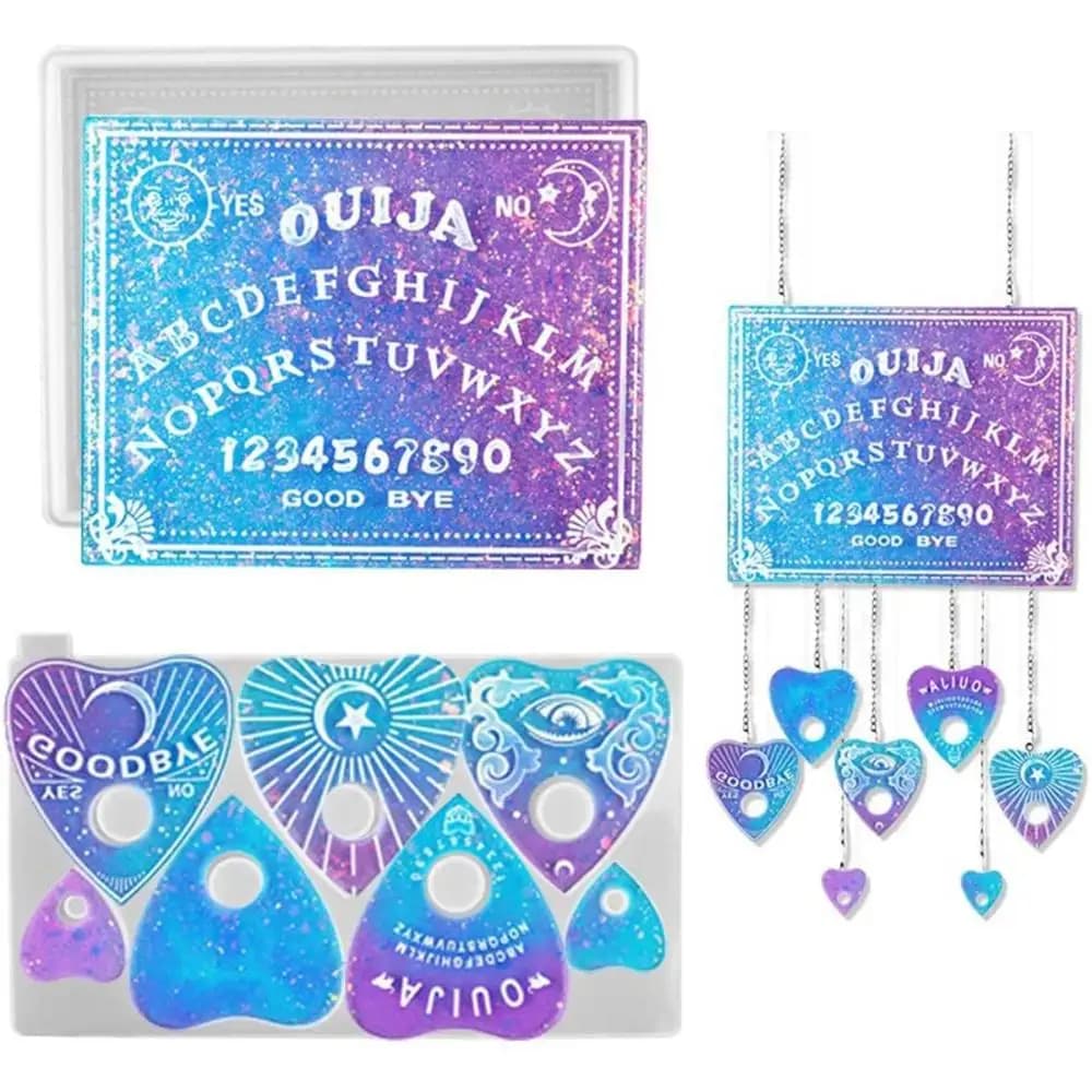 Decorazioni per la casa Gioco Fatto a mano Gotico Fai da te Epossidico Tavola Ouija Strumenti di argilla Stampo per colata in resina Stampo Planchette