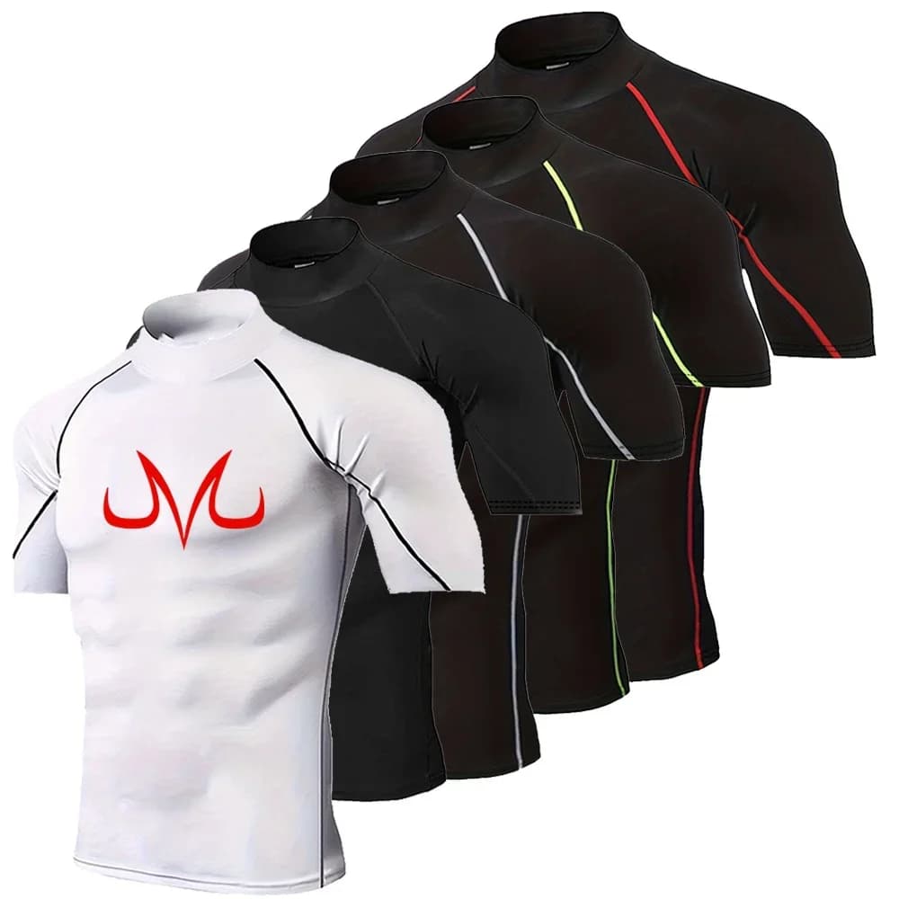 Dragon Ball Anime Compression Shirt Men Fitness Gym Stretch Breathable Sport Tights Outdoor Running Long Sleeve Sun Protection