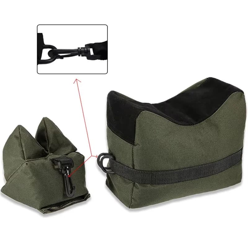 Set di Supporti Portatili per Fucile da Tiro Tattico, Sacchi di Sabbia Non Imbottiti per Supporto Anteriore e Posteriore, Accessori per Caccia all'Aperto