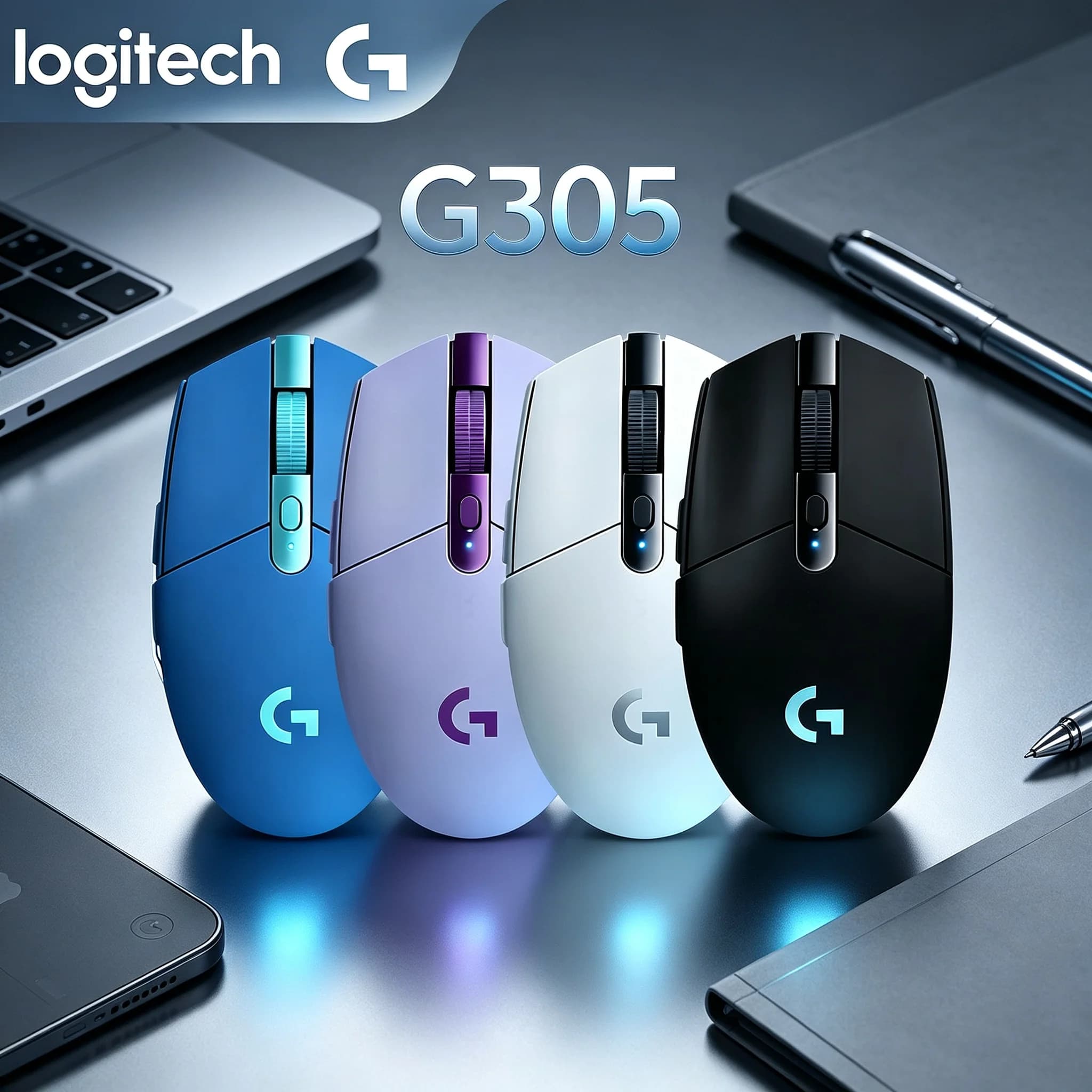 Compact‑Sized Logitech G305 Gaming Wireless Mouse High Responsive Cursor Control Portable Mice For Notebook Users, Gamers & Offi
