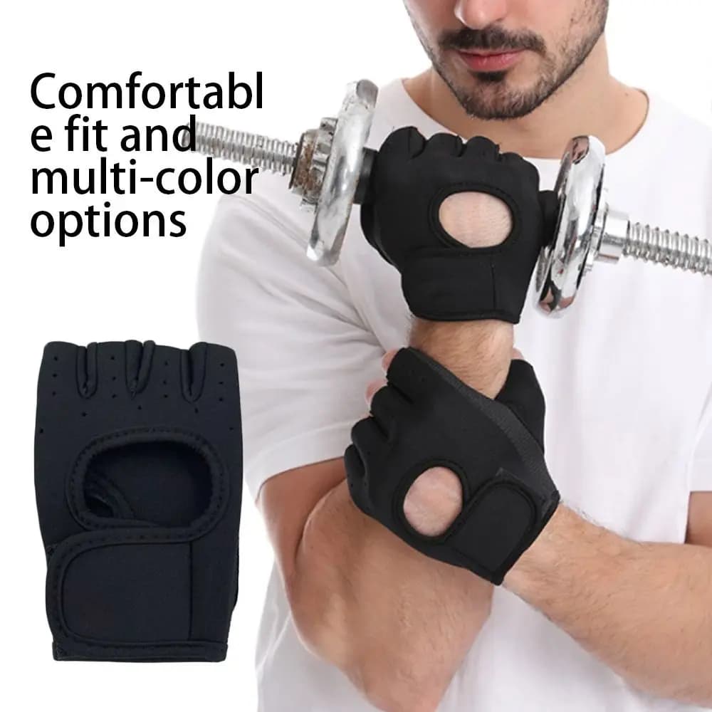 Fitness Gloves for Bodybuilding with Silicone and Dorso Cavo Palm, Weight Lifting Gloves and Training with Manubri