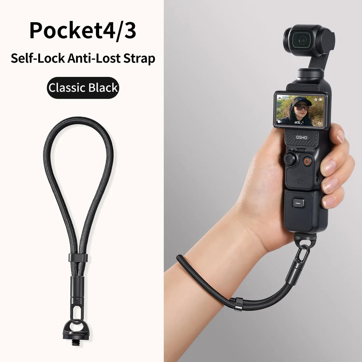 Anti-loss Strap Wrist Rope For DJI Osmo Pocket 3/4 Camera Self-locking Hand Strap Belt for POCKET4/3 Anti-fall Lanyard Accessory