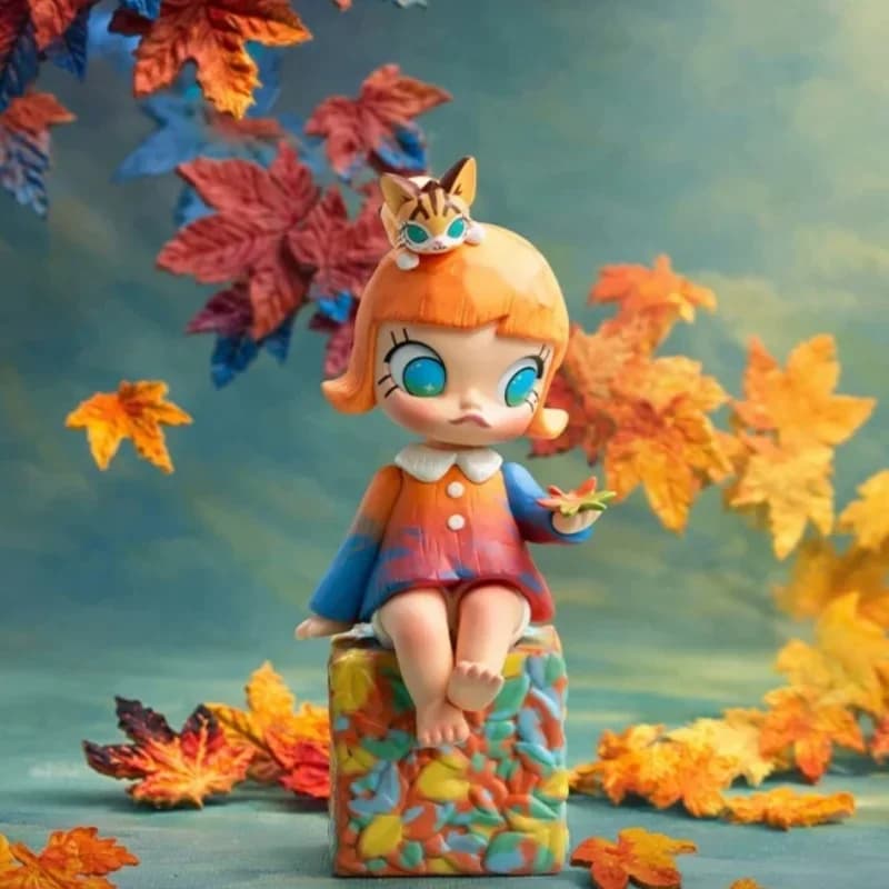 POPMART MOLLY Scenery Along The Way 20th Anniversary Series Genuine Blind Box Mystery Box Guess Bag Toys Doll Cute Anime Figure