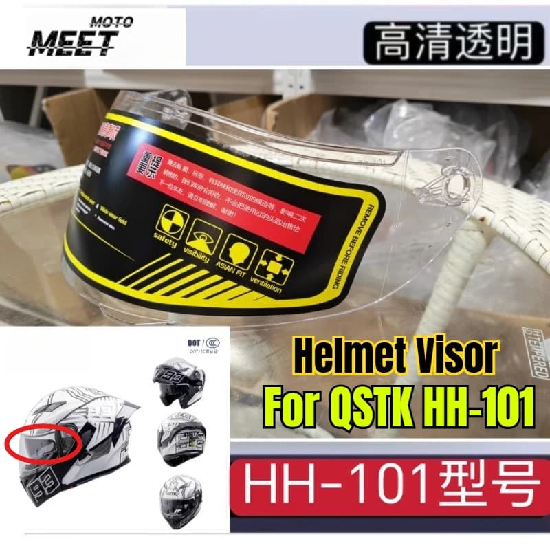 Per QSTK HH-101: Lente Protettiva per Casco, Parasole, Visiera, Maschera Facciale per Casco, Accessori di Ricambio per Maschera Facciale da Moto
