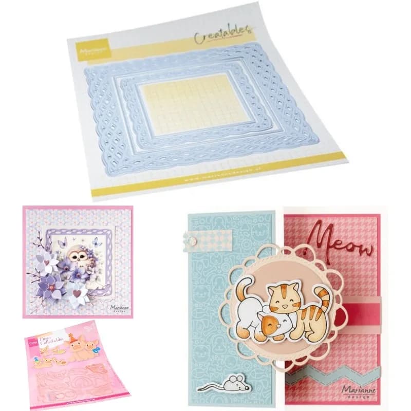 Fustelle Metalliche a Forma di Cerchio, Quadrato, Magnolia ed Edera per Scrapbooking, Decorazione Diari, Stencil per Goffratura, Fai da Te, Biglietti di Auguri Fatti a Mano
