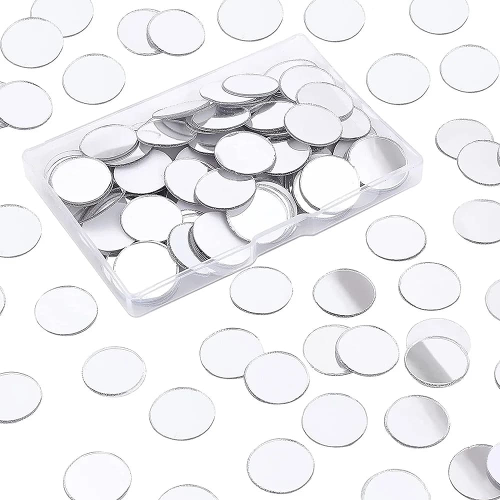 50 pezzi mini piastrelle a mosaico rotonde adesivo specchio acrilico adesivo autoadesivo per parete bagno decorazione domestica fai da te artigianato