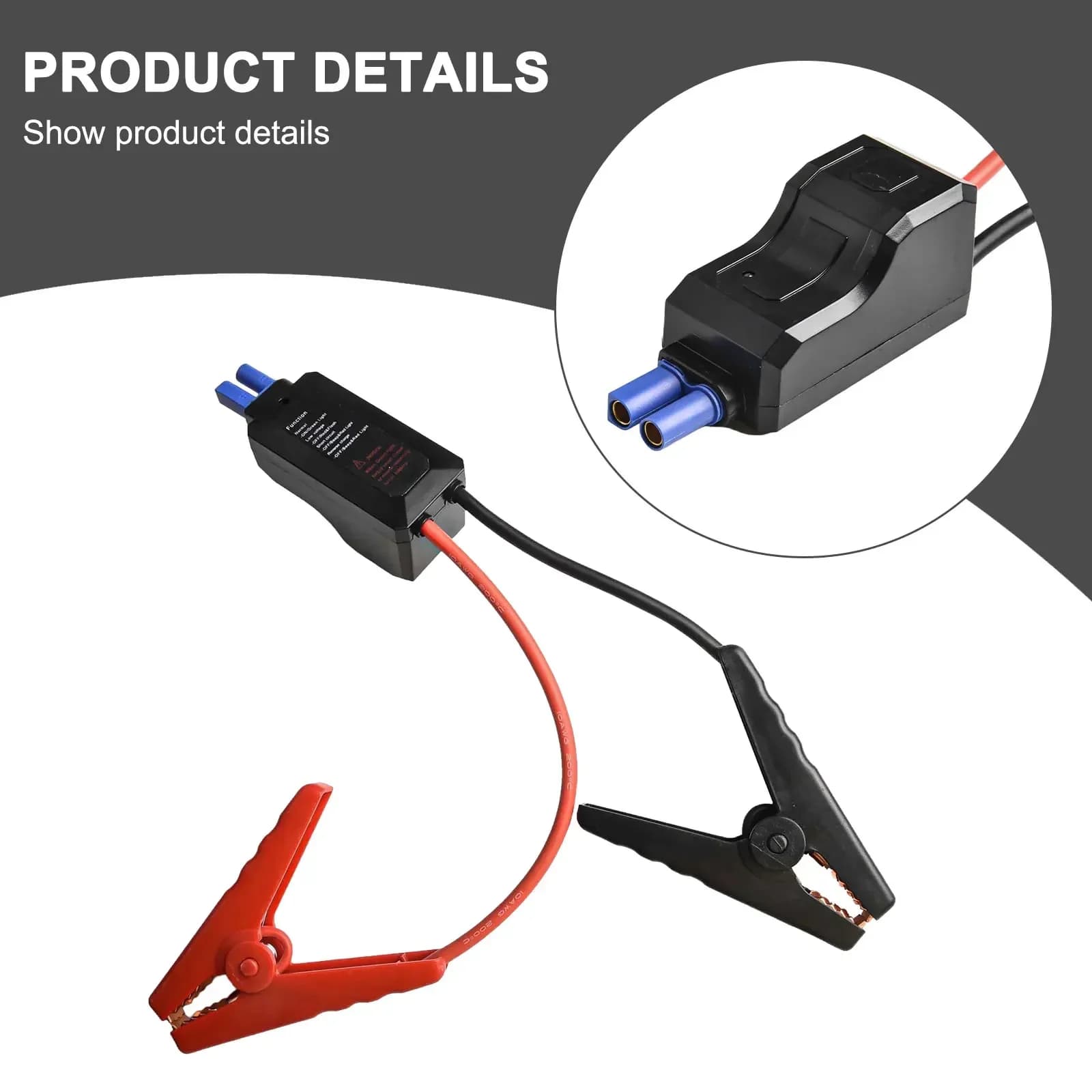 Cavo booster intelligente per morsetto per avviamento di emergenza per auto 12V 500A Clip booster di emergenza Accessori pratici per auto