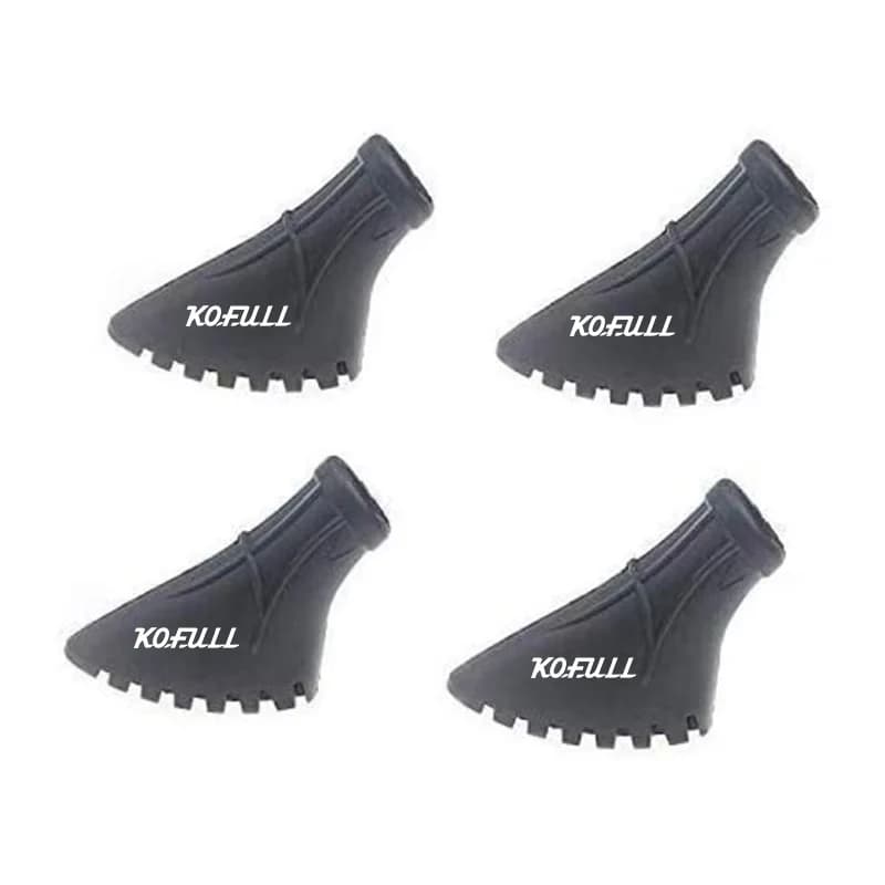 4 pezzi Cuscinetti da passeggio Bastoncini da trekking in gomma Bastoni da trekking e da passeggio Cuscinetti da arrampicata Sostituzione Alpenstock Colore nero
