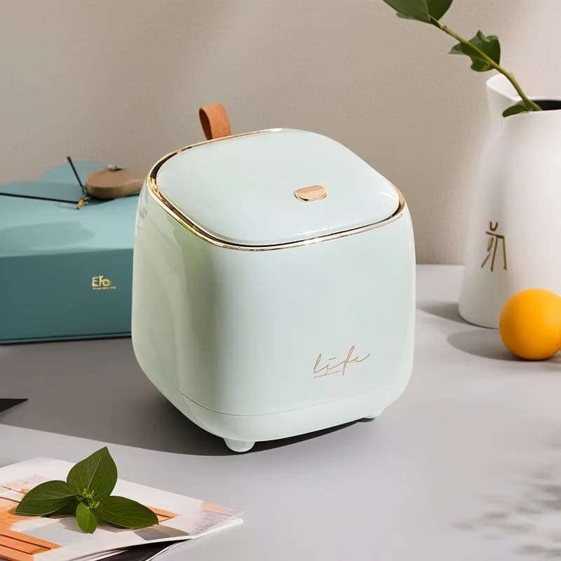 Mini pattumiera da tavolo in stile nordico piccolo cestino per rifiuti INS cestino di carta estetico contenitore per rifiuti da tavolo per camera da letto dell'ufficio