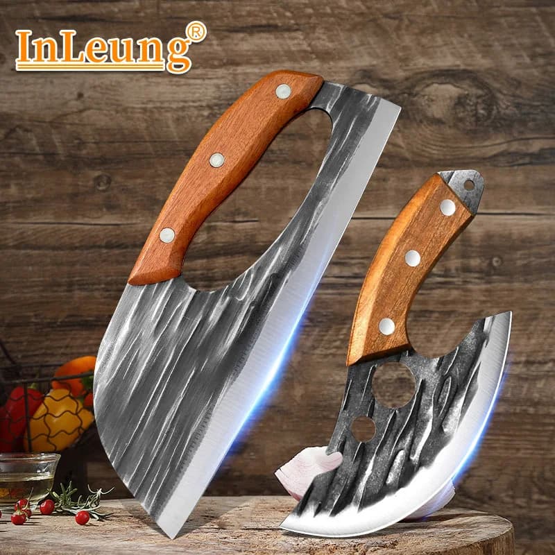 Coltello da Disosso Forgiato a Mano, Coltello per Sfilettare Pesce, Acciaio Inossidabile Affilato per Carne e Verdure, Utensile da Cucina