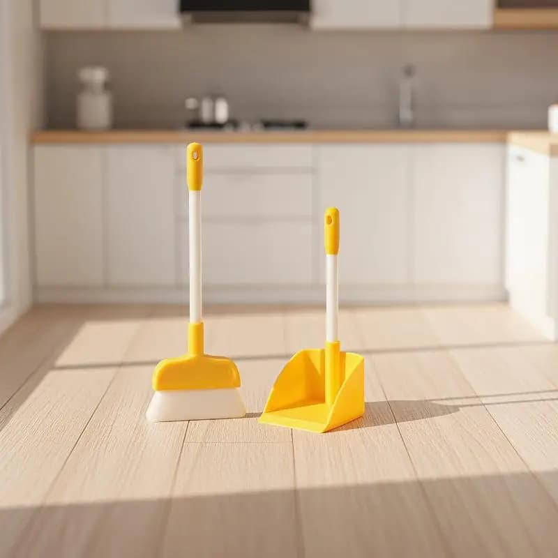 1/5 Sets Doll Home Cleaning Tools Decor Toy 1:12 Dollhouse Miniature Brush Dustpan Kit Micro Life Scene Decoration Props