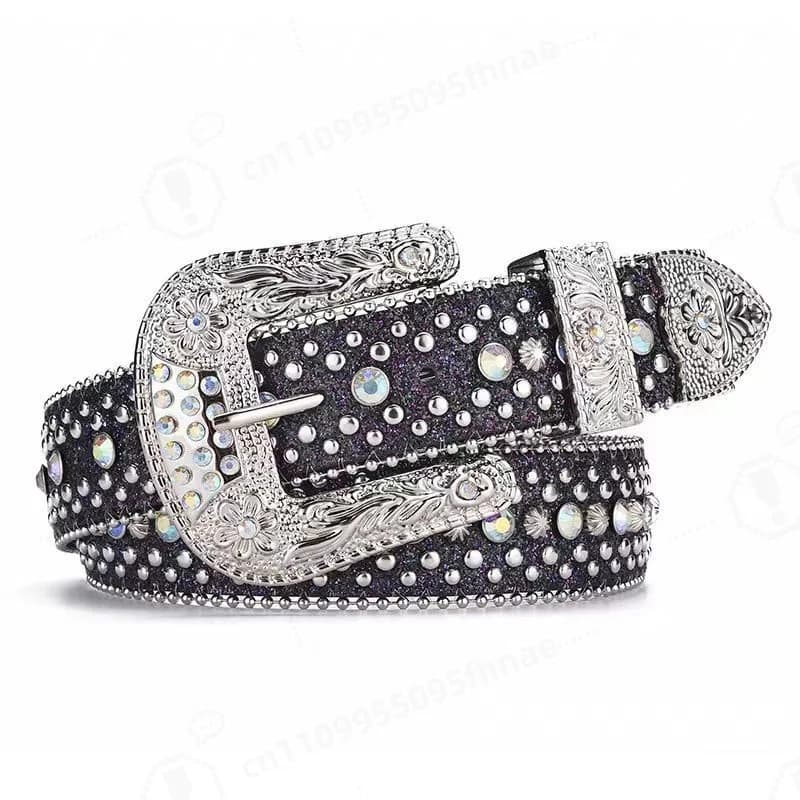 Y2K Style Rhinestone Belt For Women Fashion Inlaid Diamond Waist Strap European American Personality Decorative Jean Accessory