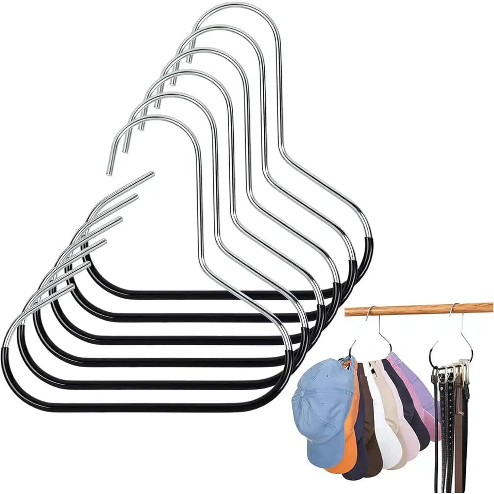 Hat Organizer Belt Hanger or Closet 6pcs Black Baseball Cap Organizer or Closet Hat Racks or Belt Ties Tank Tops