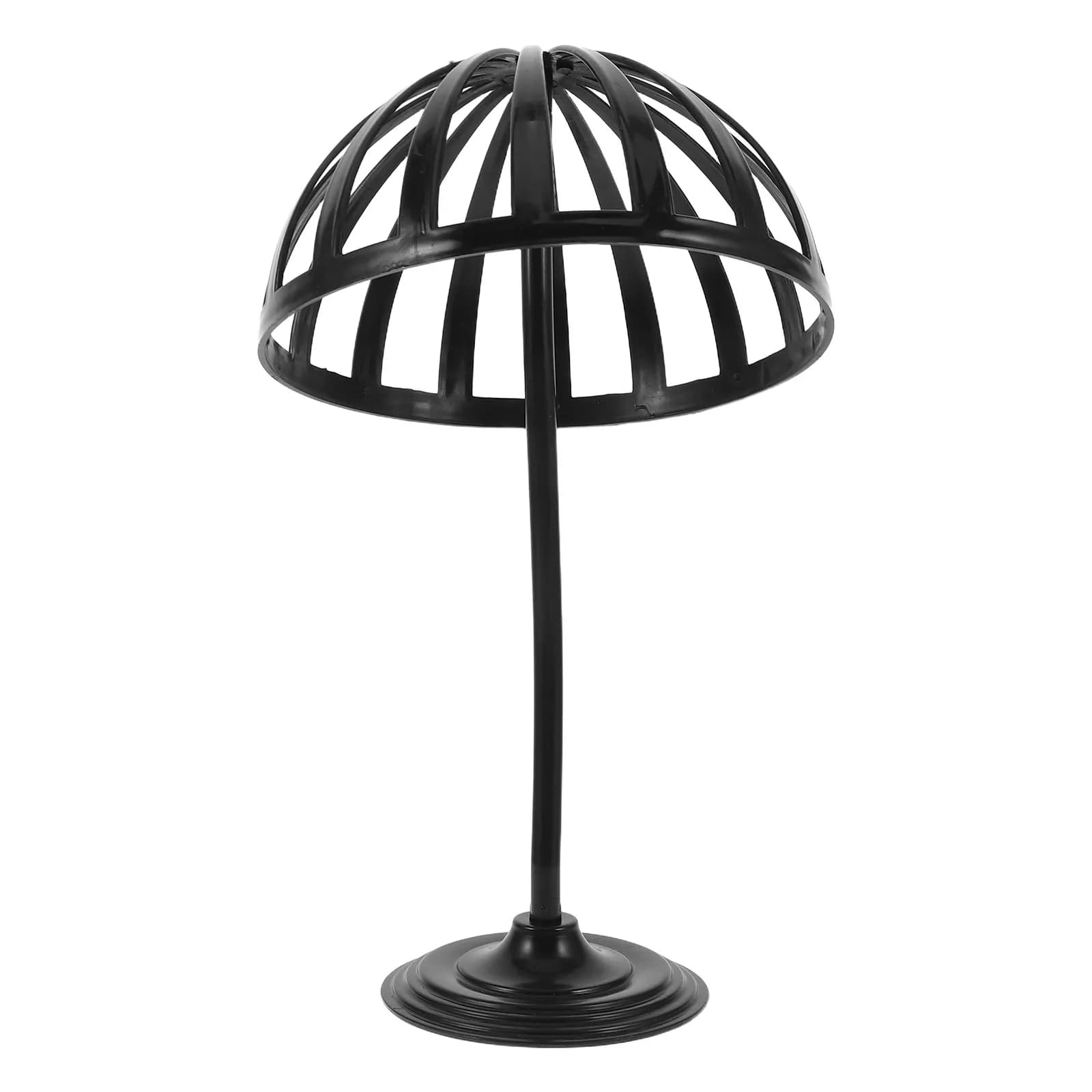 Freestanding Hat Stand Black Plastic Dome Shaped Cap Holder Display Rack Holder for Store Home Office Retail Hat Display