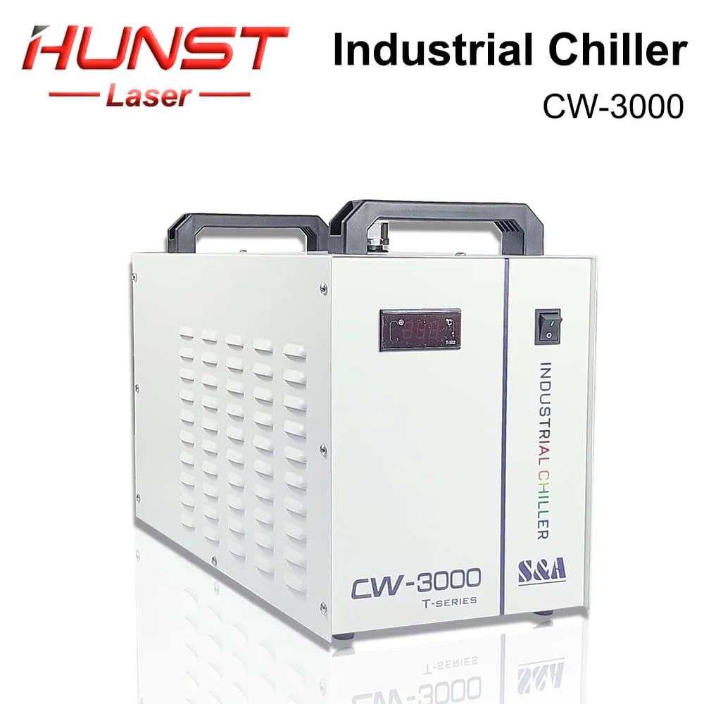 HUNST S&A CW3000 industrial water cooler for CO2 cooling engraving machine 40W 50W 60W 80W laser tube DG110V TG220V