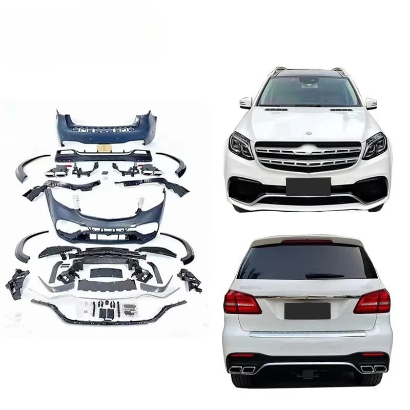 Paraurti auto per GLS X166 Aggiornamento GLS63 Body Kit Paraurti anteriore Paraurti posteriore Diffusore Tubo di scarico