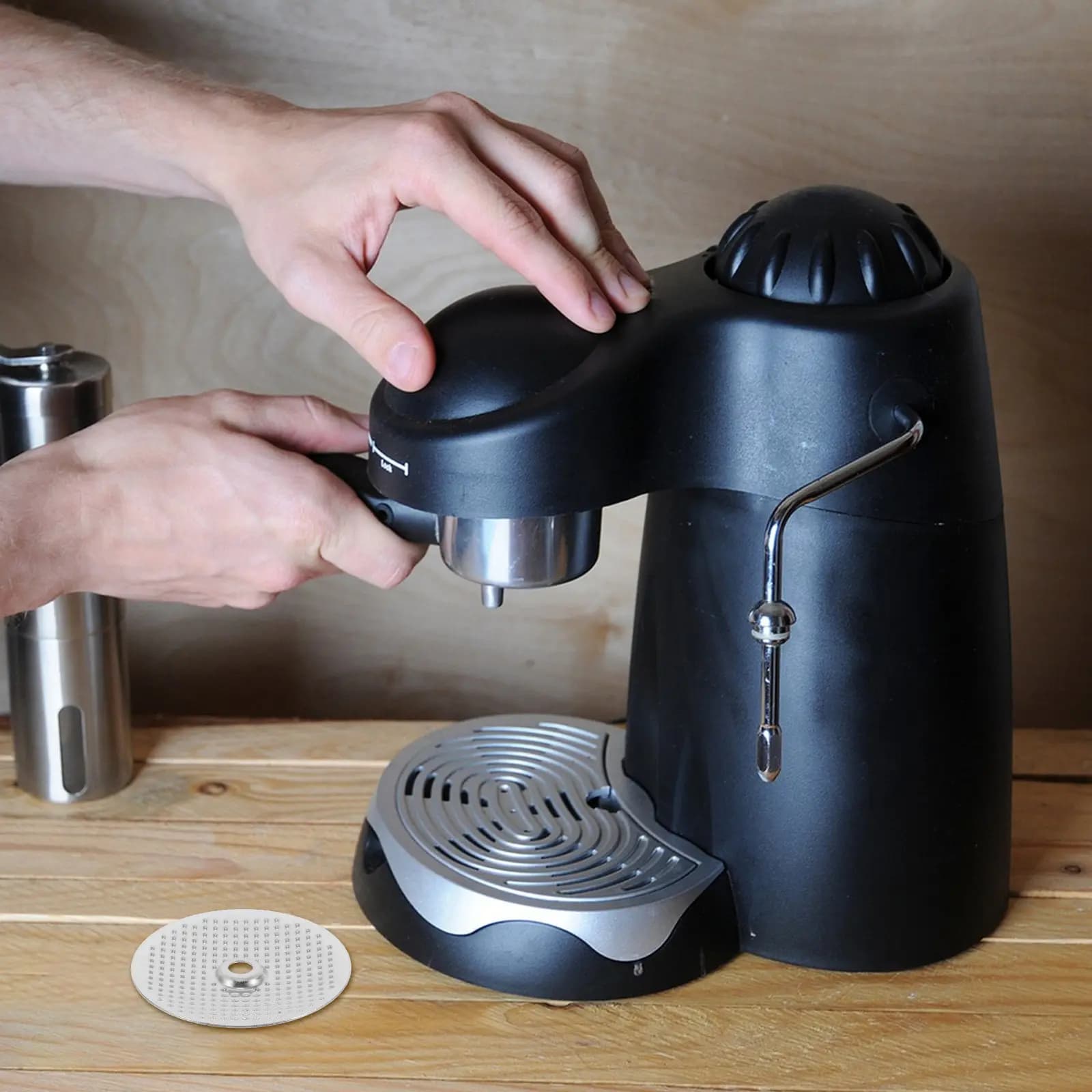 5Pcs Reusable Coffee Filter Mesh Plate Stainless Steel Espresso Puck Screen 1.65 Inch Round Portafilter Coffee Machine