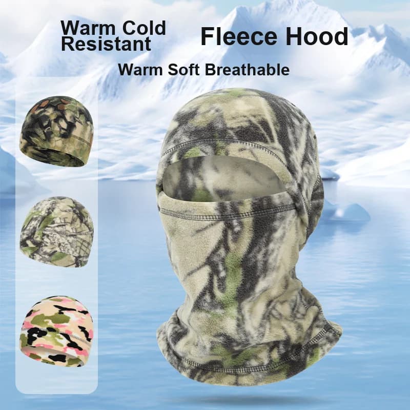 Fleece Thermal Face Mask Windproof Multifunctional Outdoor Neck Gaiter Head Cover for Autumn Winter Cycling Skiing