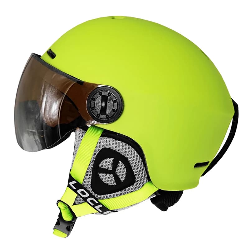 LOCLE Upgrade Casco da sci con occhiali PC integrato + certificazione CE EPS Casco da sci Donna Uomo Sci Snowboard Casco da neve