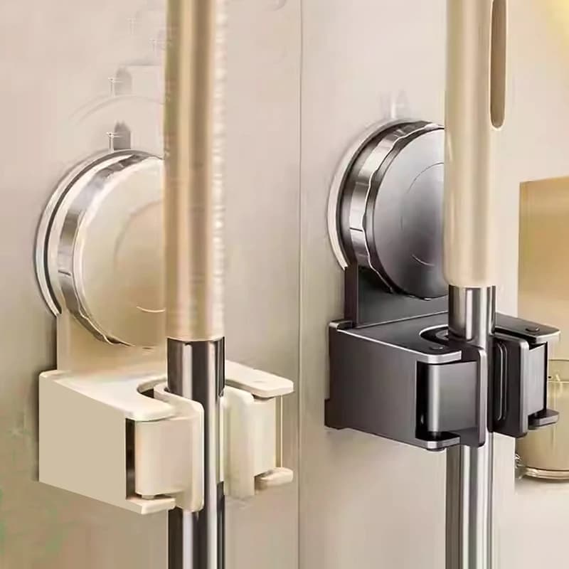 No Need To Drill Suction Cup Suction Mop Wall Hanger Perforation-Free Vacuum Traceless Mop Broom Hook