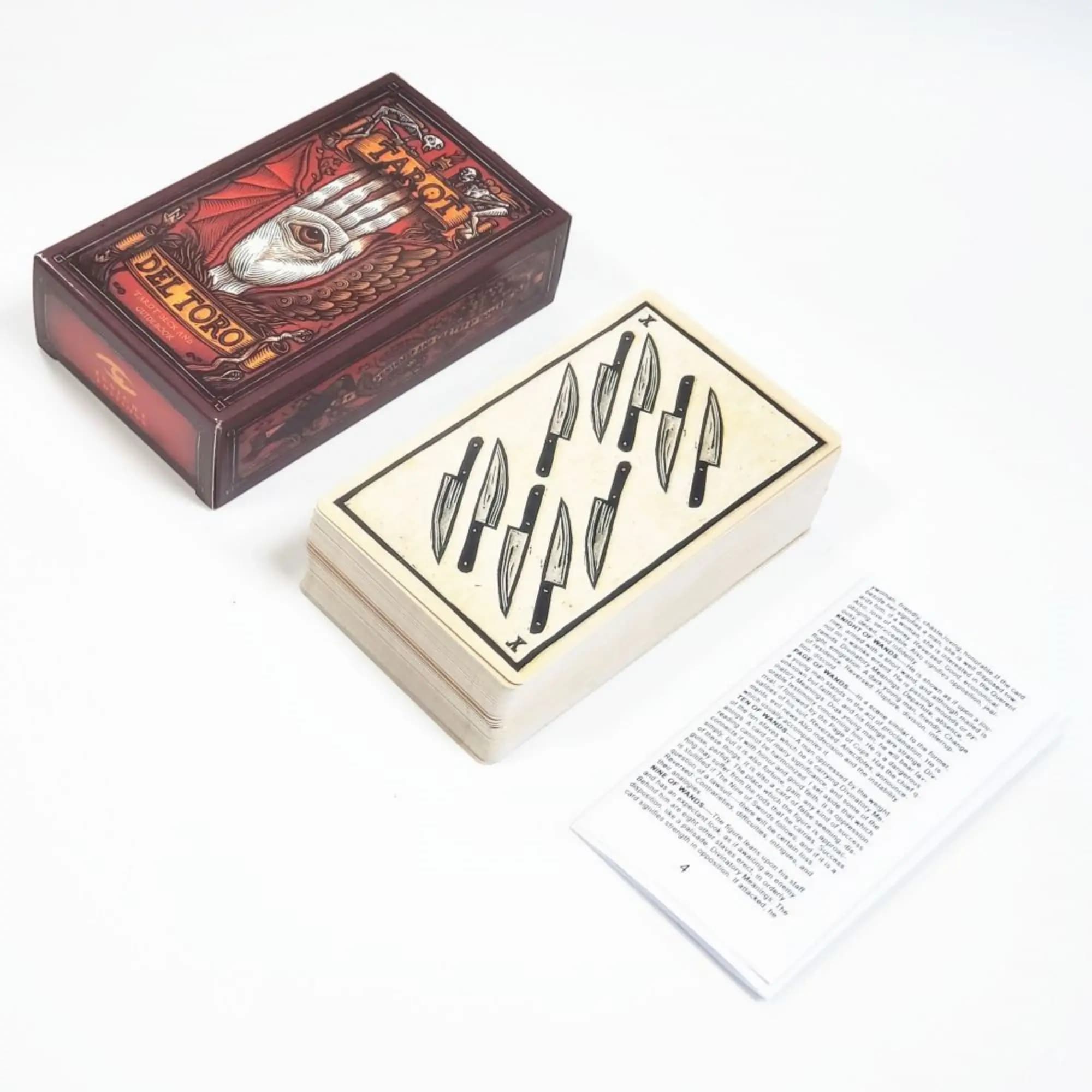 12x7cm Tarot del A Tarot Deck and Guidebook Inspired the World of Guillermo del Toro Novelty Book Beginners Card Game Deck Toy