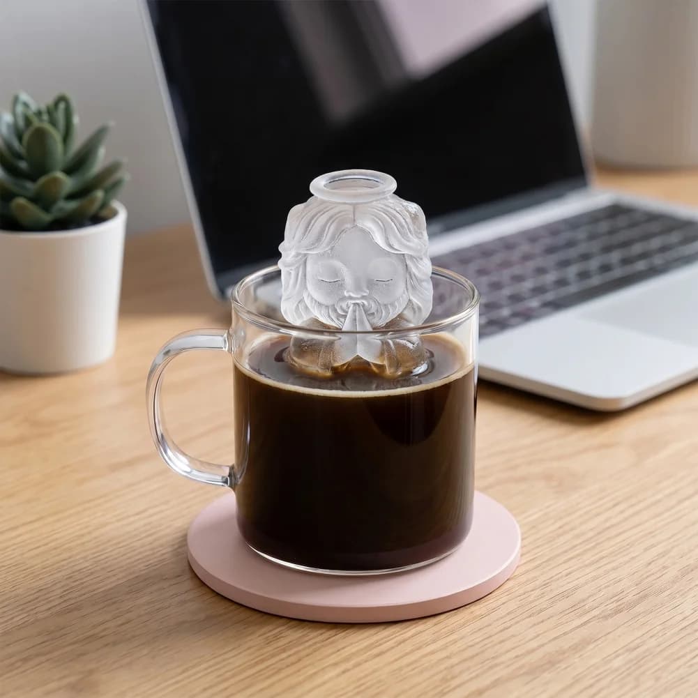 Stampo per Cubetti di Ghiaccio in Silicone Flessibile, Stampo per Ghiaccio a Forma di Mini Figura di Preghiera, Senza BPA, per Feste