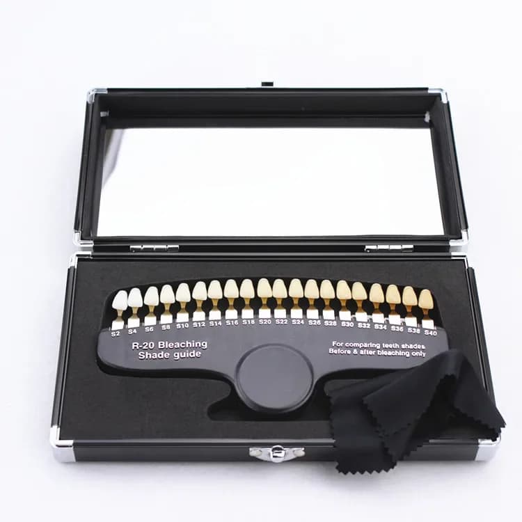Teeth den tal professional whitening shadow guide card for teeth whitening 20 colors for teeth whitening machine
