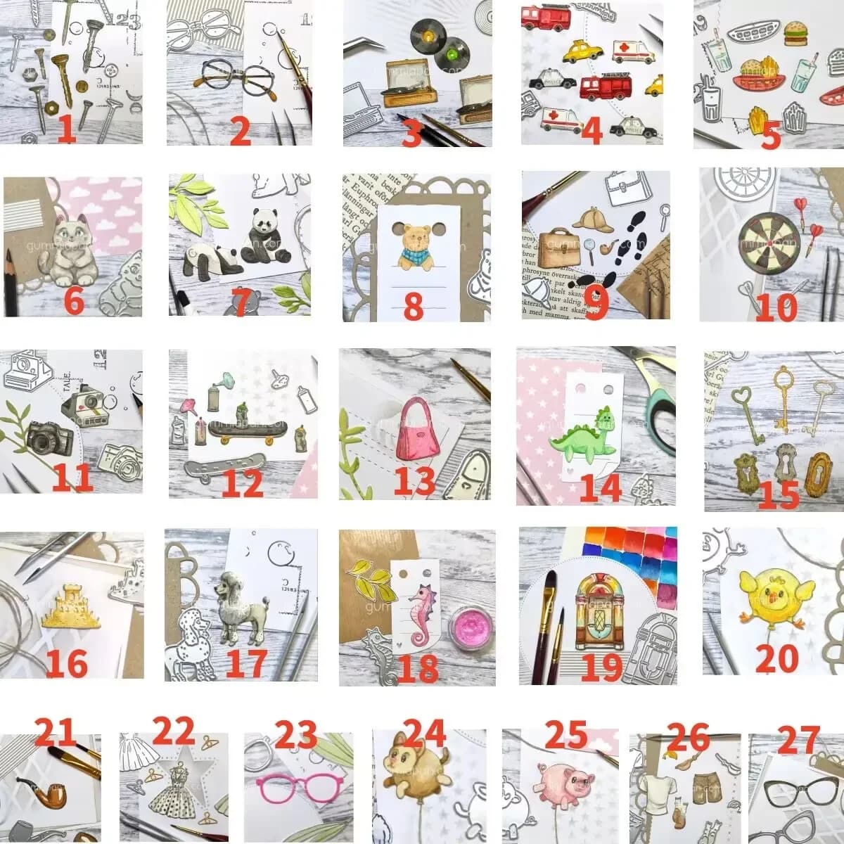 New Toy Cars Balloon Hamburgare Detektiv Kit Metal Cutting Dies DIY Scrapbook Make Paper Card Album Craft Template Decoration