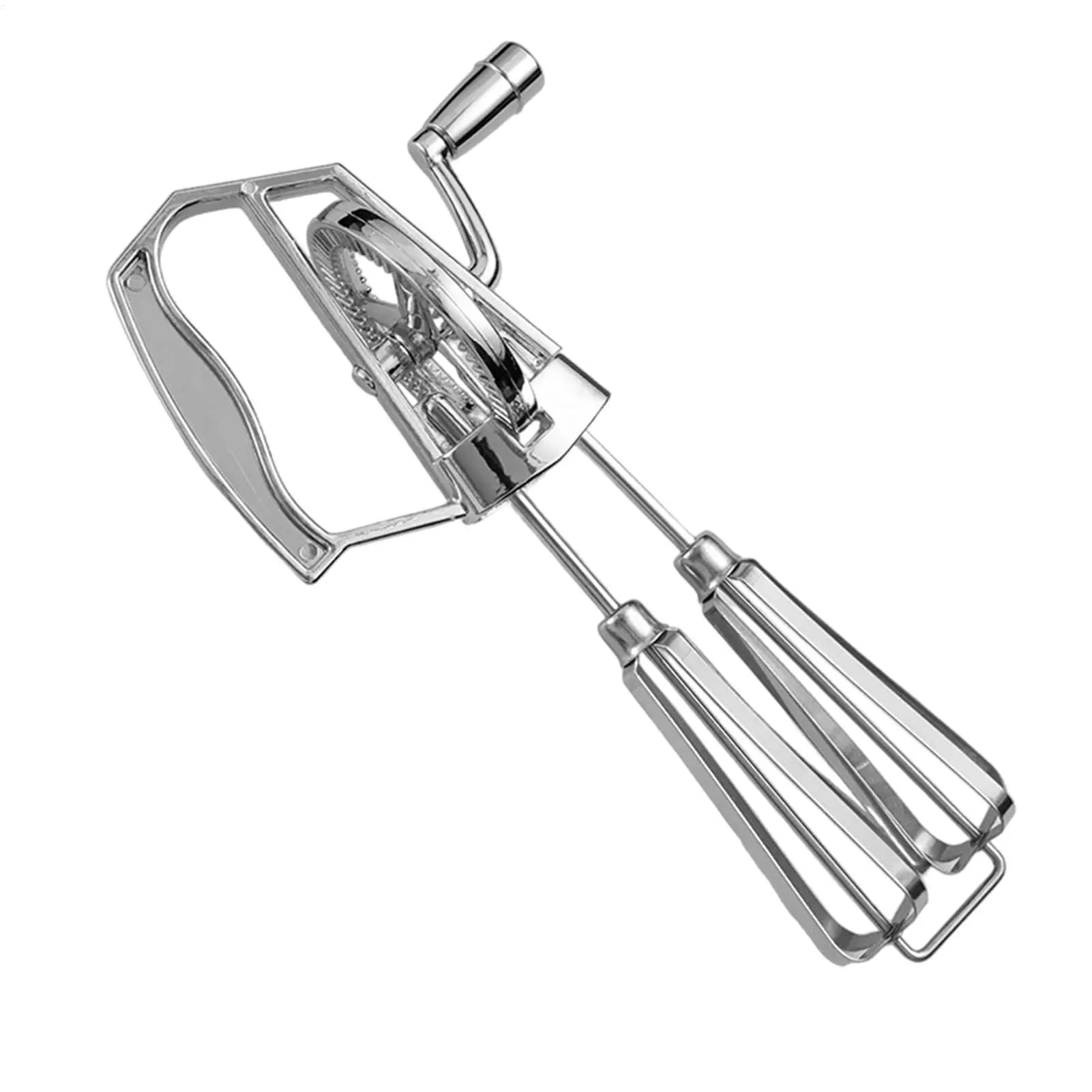 Stainless Steel Hand Blender with Manovella, Multi-functional Dishwasher Washer, Portable Mixer for Eggs