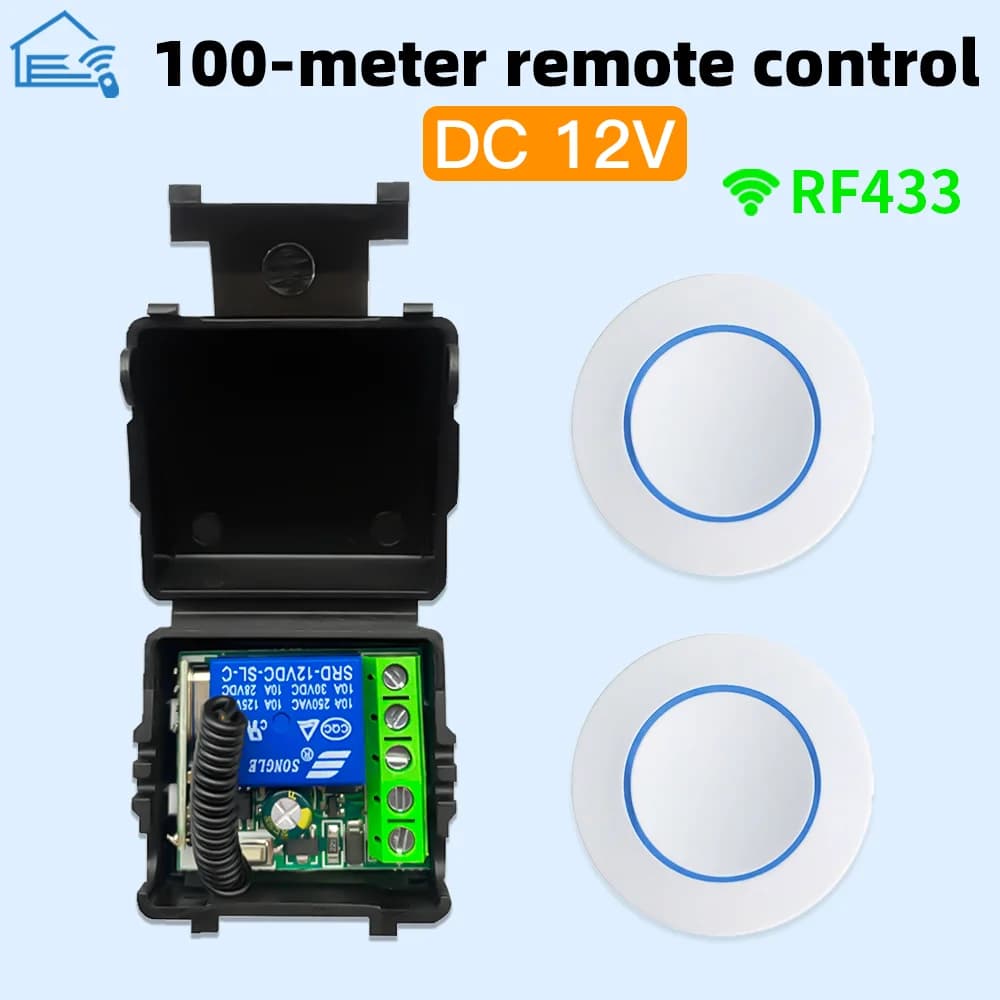 433Mhz Universal Wireless Remote Control Switch DC 12V 1 CH Channel Relay Receiver Module RF Transmitter 433Mhz Remote Controls