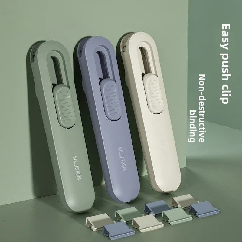 NUSIGN Push Binder: Graffettatrice Riutilizzabile per un'Ufficina Ordinata ed Ecologica - 3 Opzioni di Tendenza