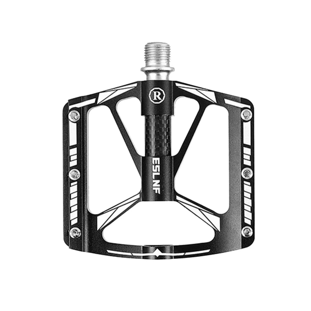 1 paio di pedali per bicicletta con tre cuscinetti, movimento centrale in fibra di carbonio, leggero, per mountain bike, design antiscivolo, attrezzatura da ciclismo