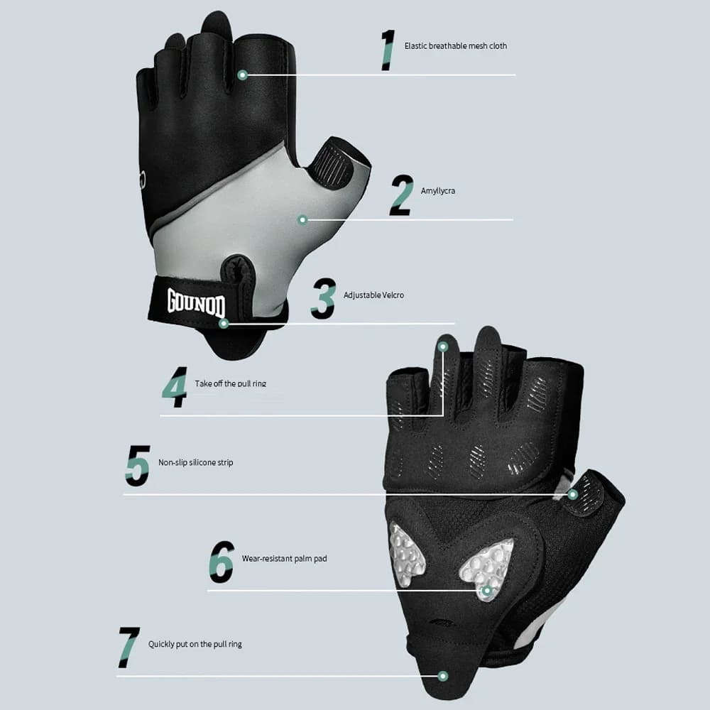 1 pair of men's training gloves, finger-free non-slip gloves, men's training gloves, gym gloves, fitness, sports