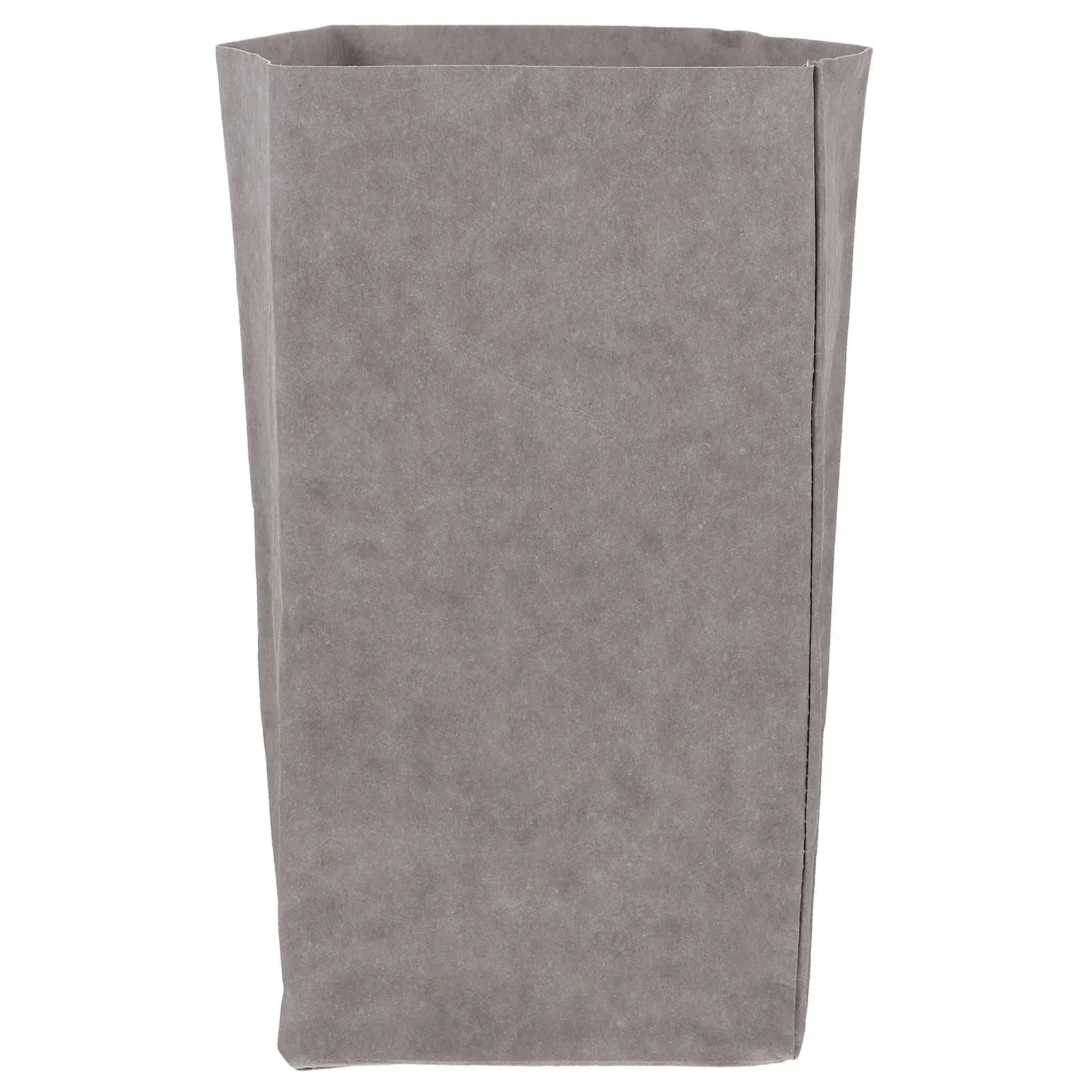 Washable Kraft Paper Container Decorative Reusable Storage Bag for Flowers Plants Laundry Office Supplies Food Protection Size L