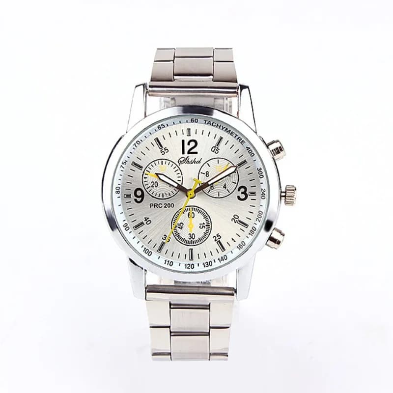 Nuovi orologi al quarzo da uomo di marca di lusso per uomo Orologi in acciaio inossidabile argento Orologio da polso unisex casual Relojes Para Hombres