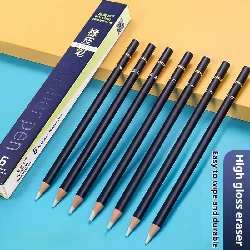 Gomme da cancellare a forma di matita per disegnare, dipingere, schizzi, evidenziatore professionale ad alta precisione, materiale scolastico per ufficio Kawaii