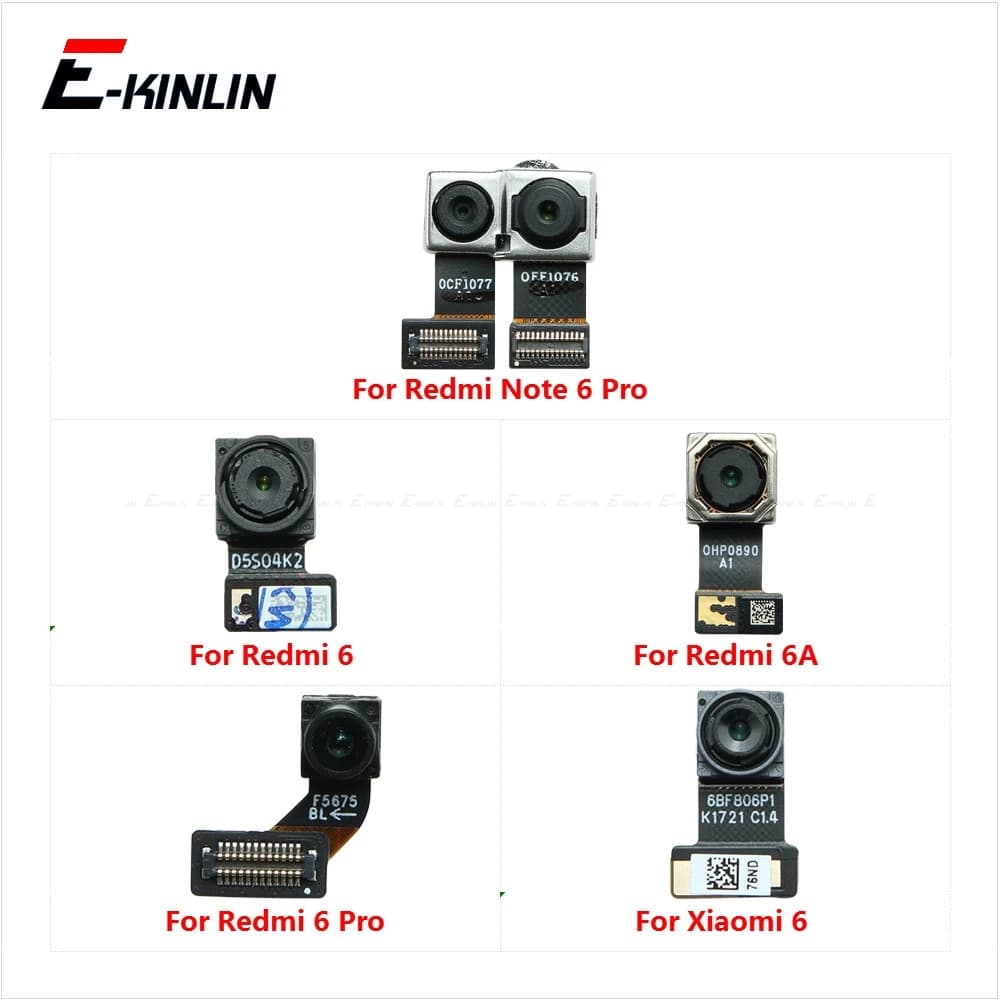 Cavo flessibile per modulo fotocamera anteriore selfie e fotocamera posteriore principale (piccola/grande) per ricambi Xiaomi Mi 6 Redmi 6A Note 6 Pro