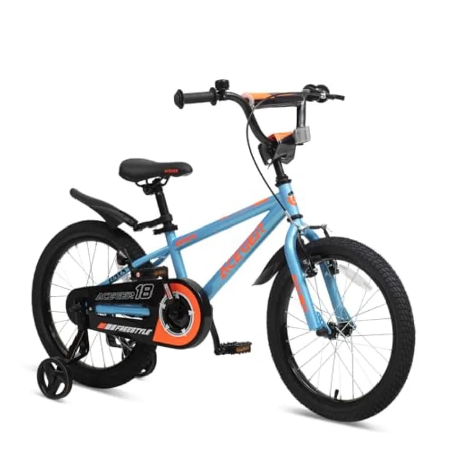 Bicicletta per Bambini dai 2 ai 12 Anni, per Ragazzi e Ragazze, 12 14 16 18 Pollici con Rotelle, 20 Pollici con Cavalletto, Disponibile in Vari Colori
