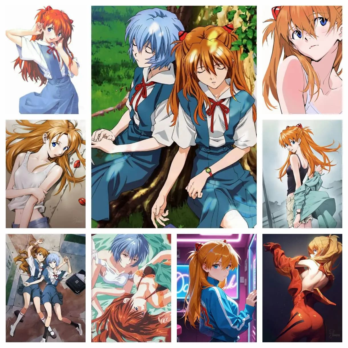 2025 New Anime Role Asuka 5D DIY Diamond Painting Kit Diamond Embroidery Cross Stitch Handmade Gift Crafts Home Decor Gift