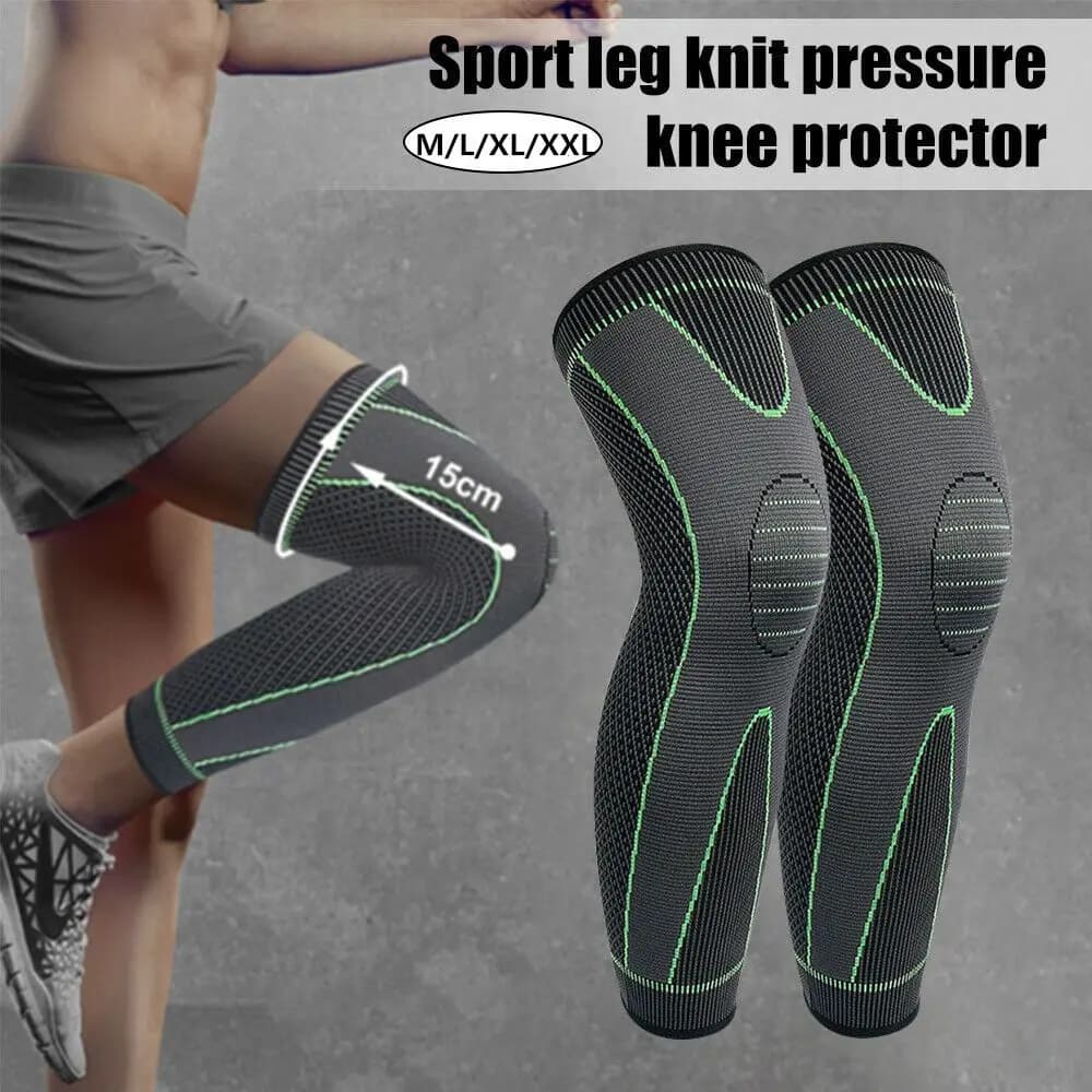 Protezioni per il supporto del ginocchio per le gambe supporto per il ginocchio compressione manica lunga per gambe intere sollievo dall'artrite Running Gym Sport ginocchiere