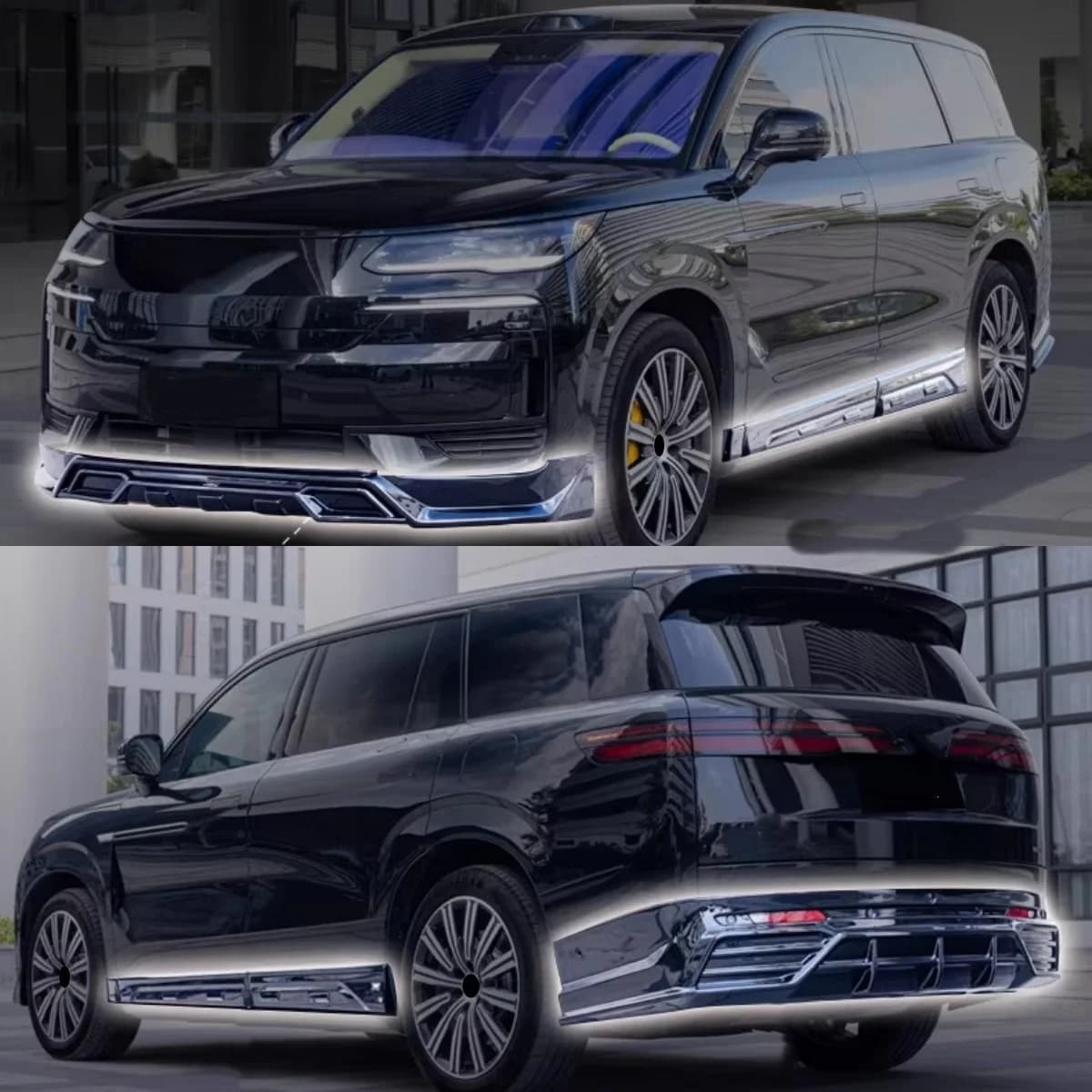 Kit carrozzeria per DENZA N9, stile sportivo modificato, spoiler anteriore, spoiler posteriore, minigonne laterali, accessori auto